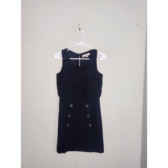 LOFT Dresses & Skirts - Ann Taylor LOFT Dress Womens 4P Black Sleeveless Button Accent Career Midi